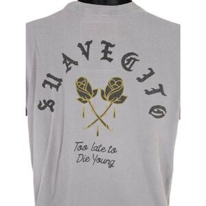 Suavecito T Shirt Mens Size Medium Gray Too Late To Die Young Streetwear